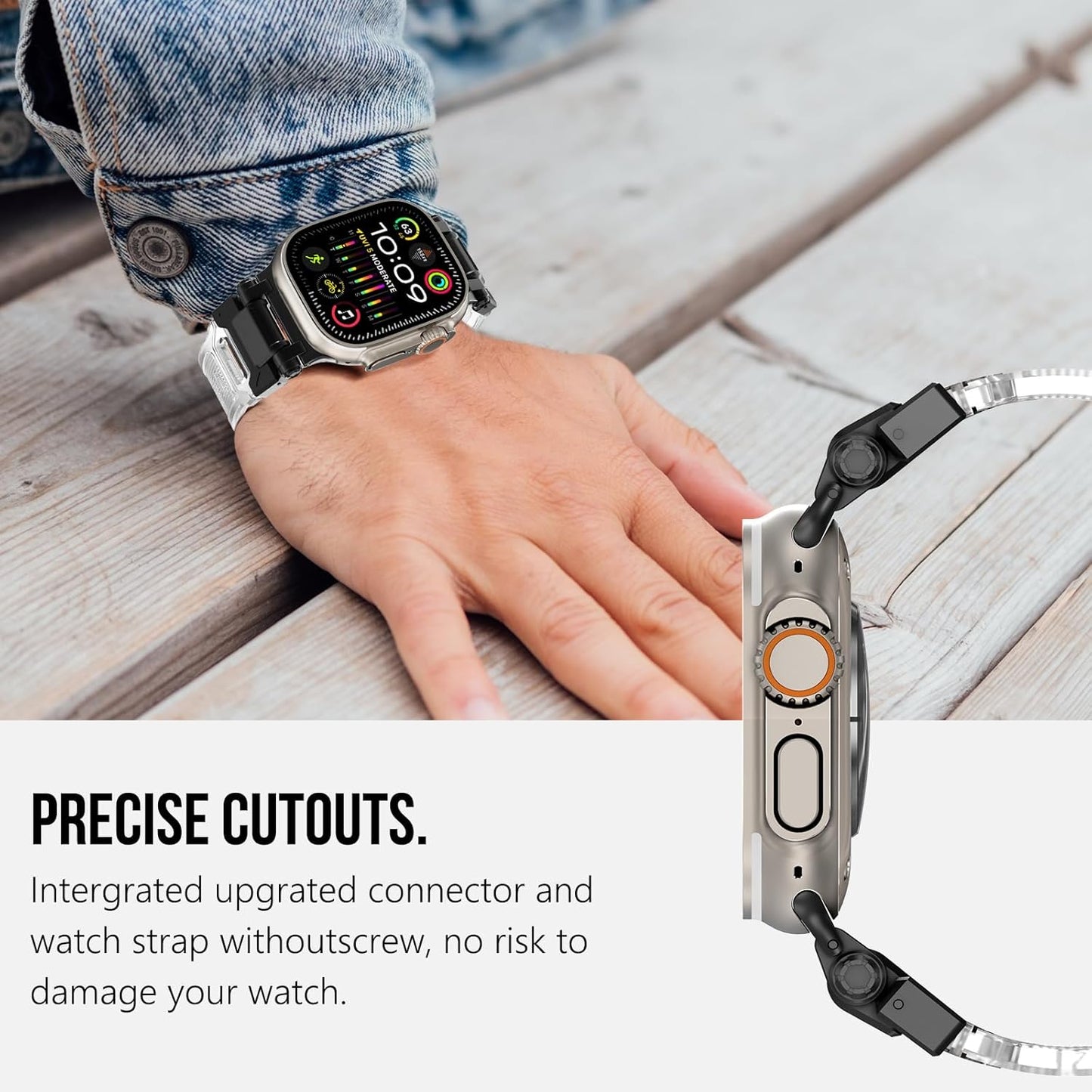 Rugged Apple Watch Ultra Strap 49mm Iwatch Ultra Strength Band