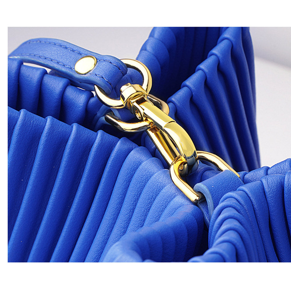 Carrie Blue Medium Shoulder Genuine Leather Bag - CIVIBUY