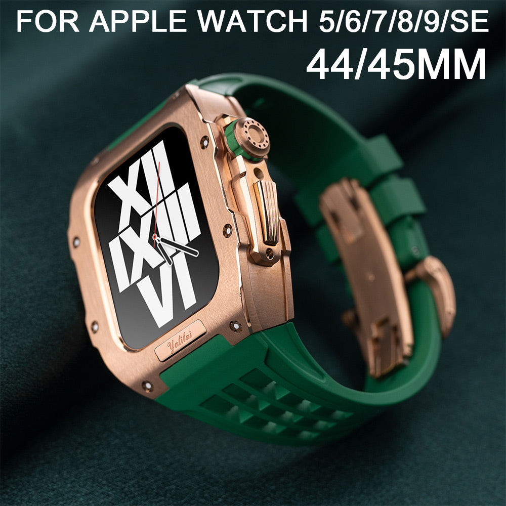 Luxury outdoor apple watch 9 stainless steel protective case