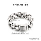 stainless steel bracelet for men roma style bracelet K-8 - CIVIBUY