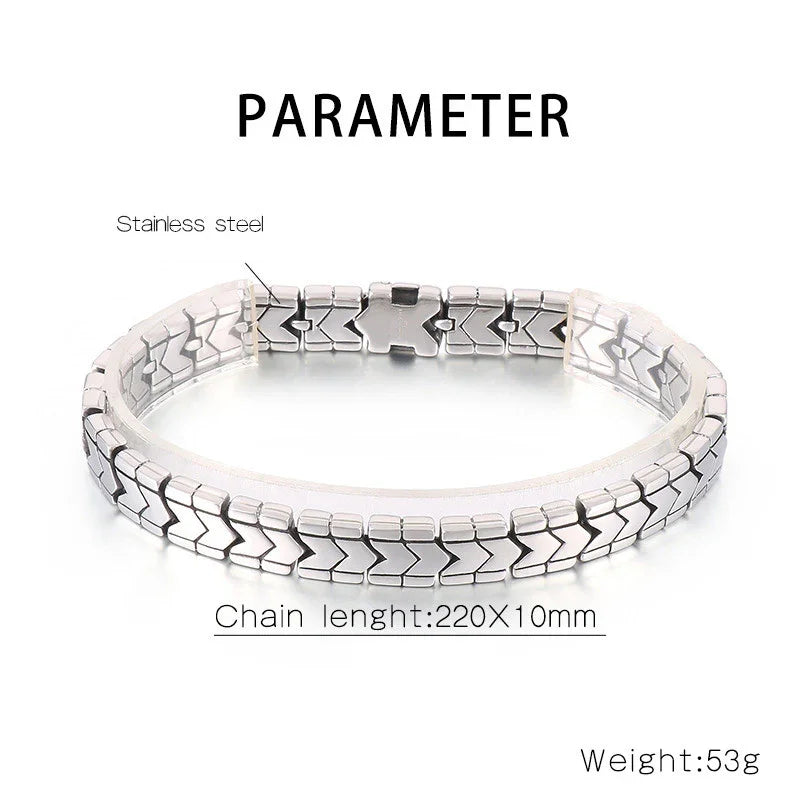 stainless steel bracelet for men roma style bracelet K-2 - CIVIBUY