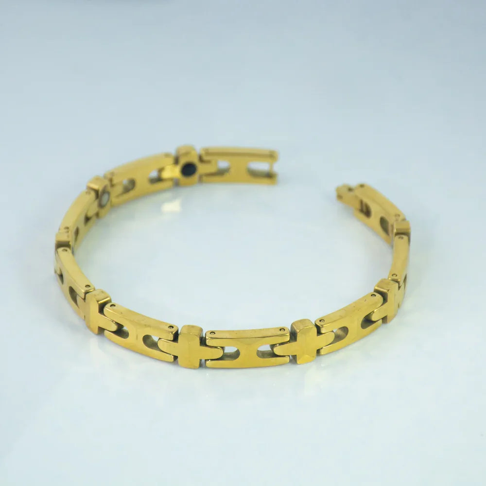 Gold Magnetic Pandora Bracelet for Women Therapy Jewelry for Pain Relief, Energy & Circulation Support