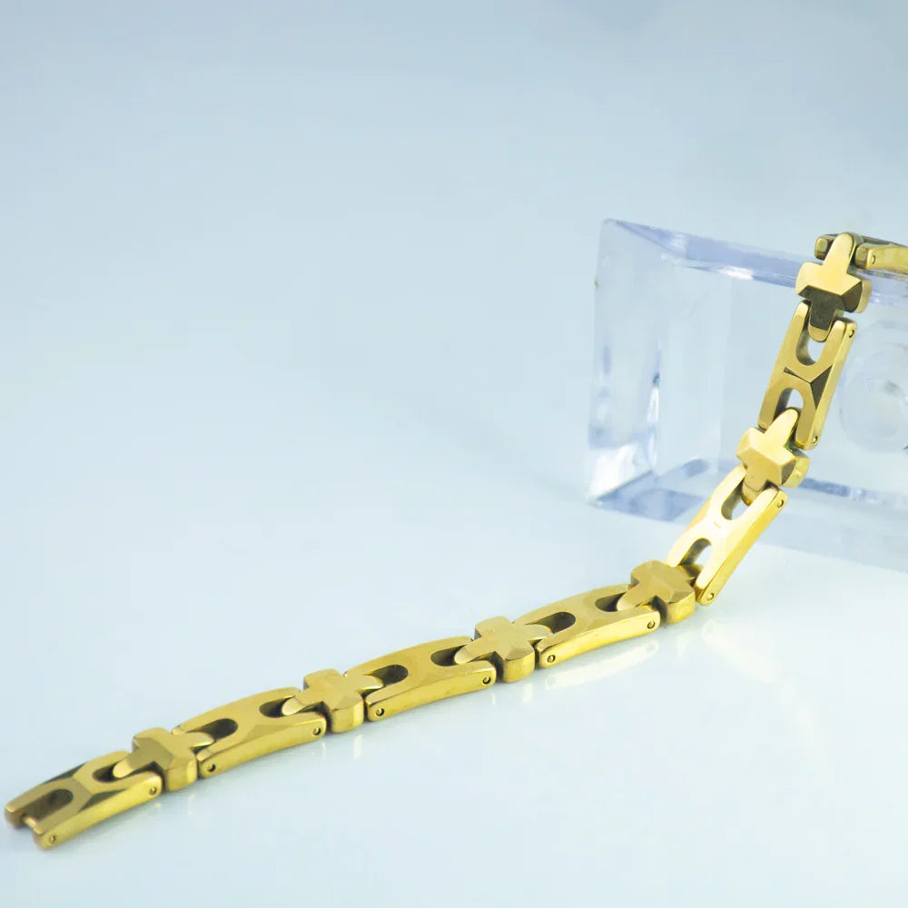 Gold Magnetic Pandora Bracelet for Women Therapy Jewelry for Pain Relief, Energy & Circulation Support