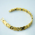 Gold Magnetic Bracelet for Women Link Therapy Jewelry for Pain Relief