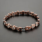 Zircon Sparkly Pure Copper Magnetic Bracelet 3000 Gauss For Mother