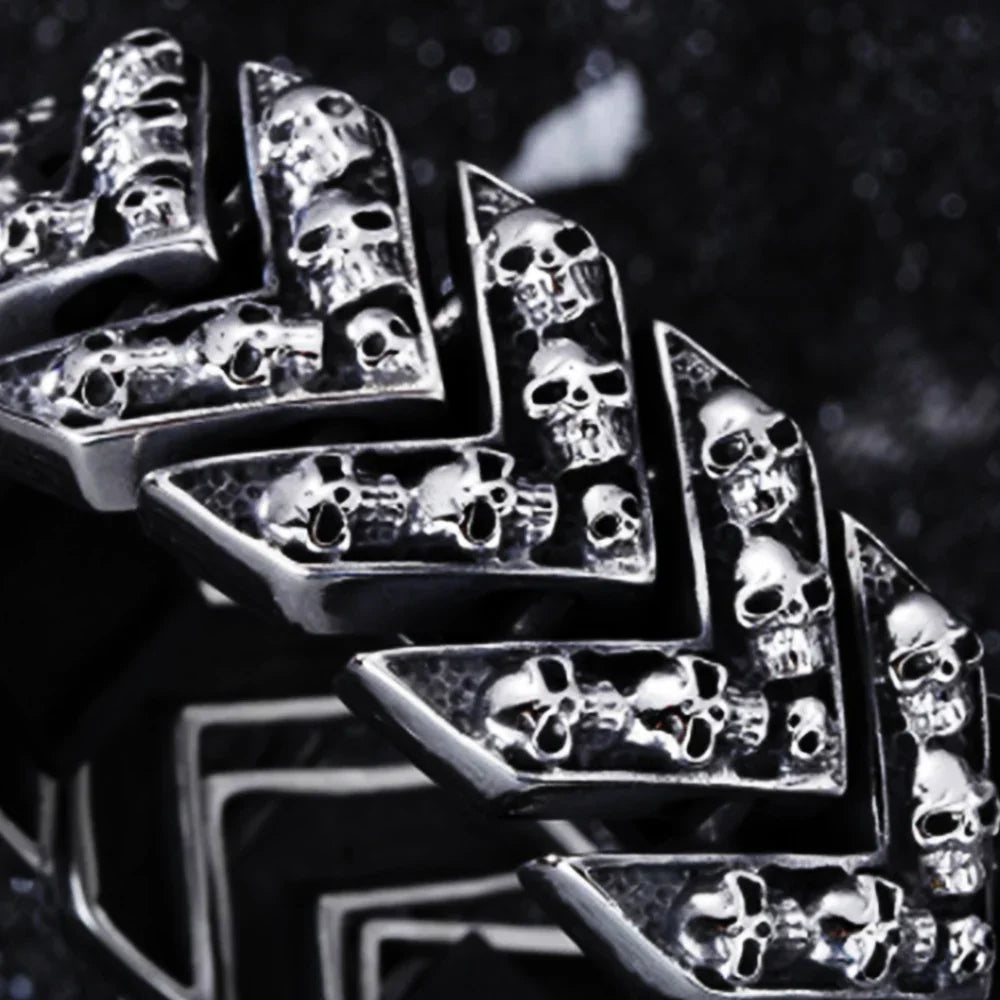 Heavy Study Steel Large Link Motorcycle Bike Bracelet, crafted for durability and style under $30