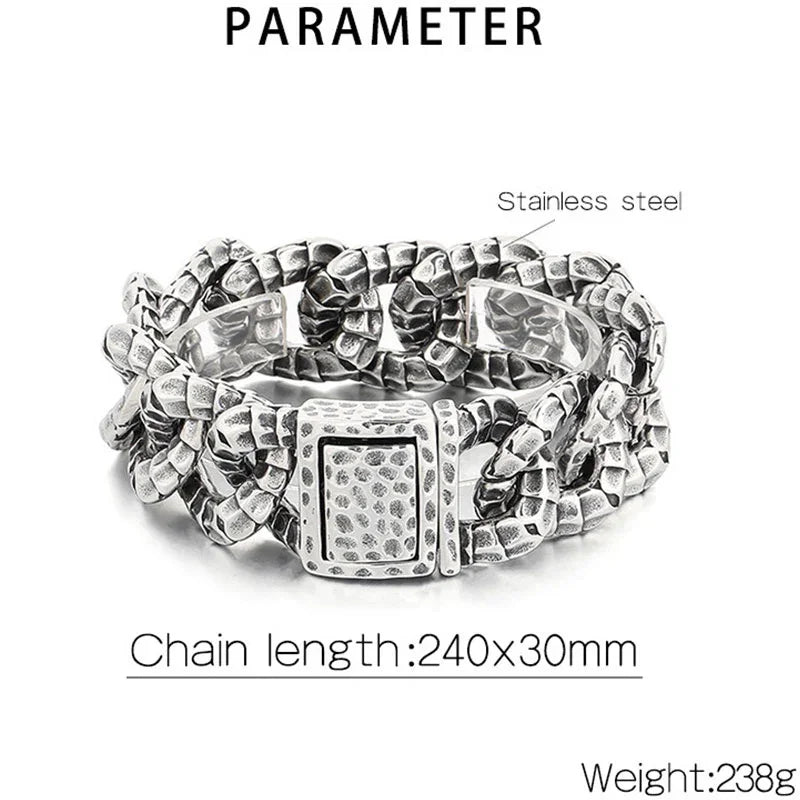 stainless steel bracelet for men skull style bracelet K-6 - CIVIBUY