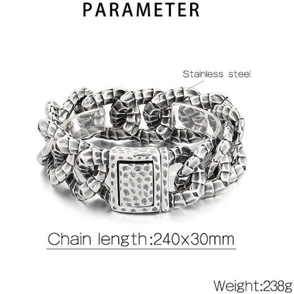 stainless steel bracelet for men skull style bracelet K-6 - CIVIBUY