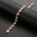 Zircon Sparkly Pure Copper Magnetic Bracelet 3000 Gauss For Mother