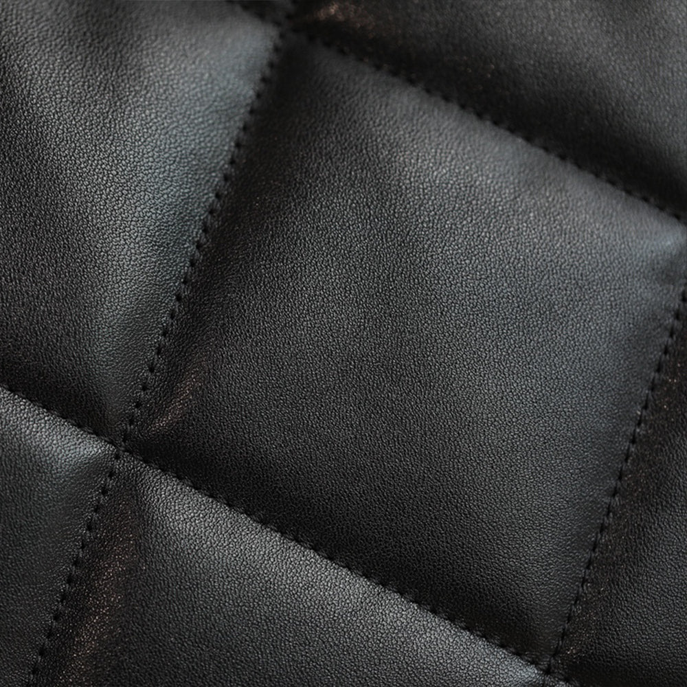 Black Lambskin Leather Handbag ,Black
