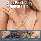 Magnetic Therapy Bracelet for Women Titanium Magnet Link Pain Relief ,Multicolor