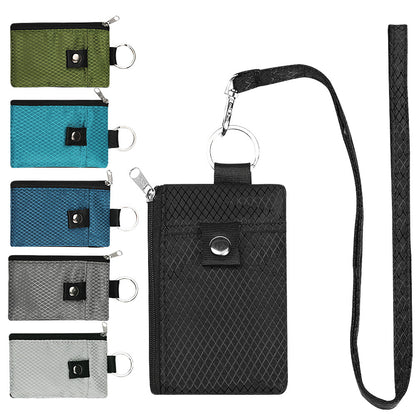 Minimalist RFID Blocking Small Wallet with ID Window,WaterResistant Zip Id Case Wallet