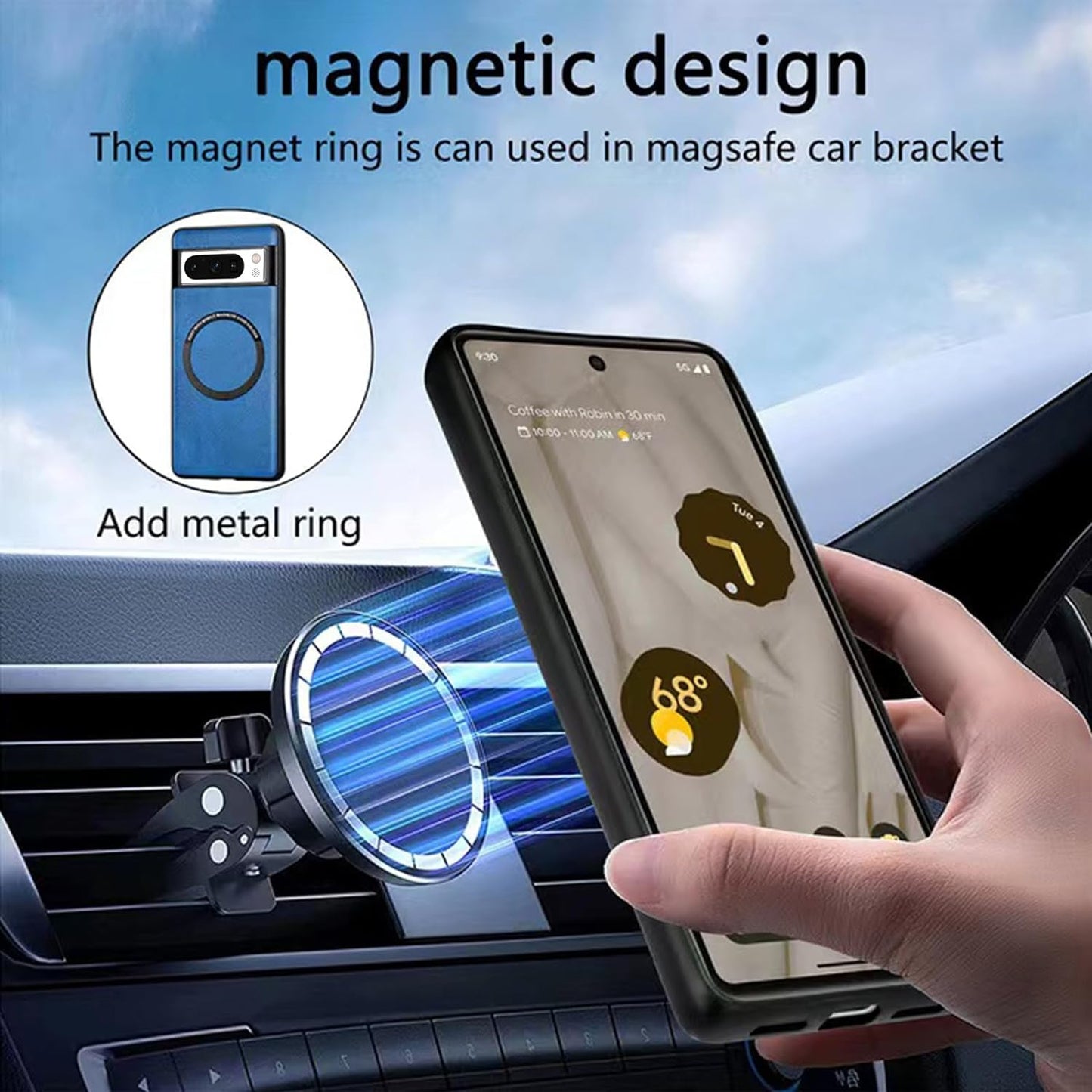 Magnetic for Google Pixel 8 Pro Case Drop Protection, Slim Fit for Google Pixel 8