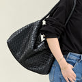 Woven Lambskin Hobo Tote Bag –Large Leather Shoulder Bag