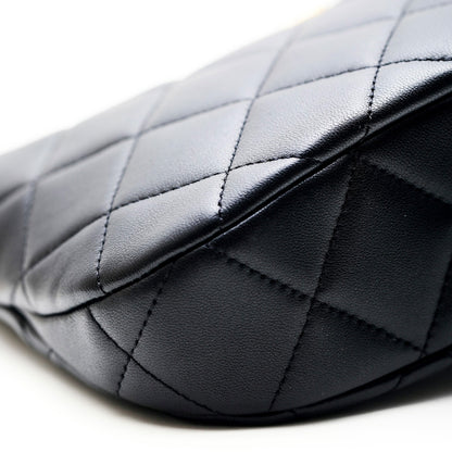 Chan Tassel Strap Leather Handbag ,Black