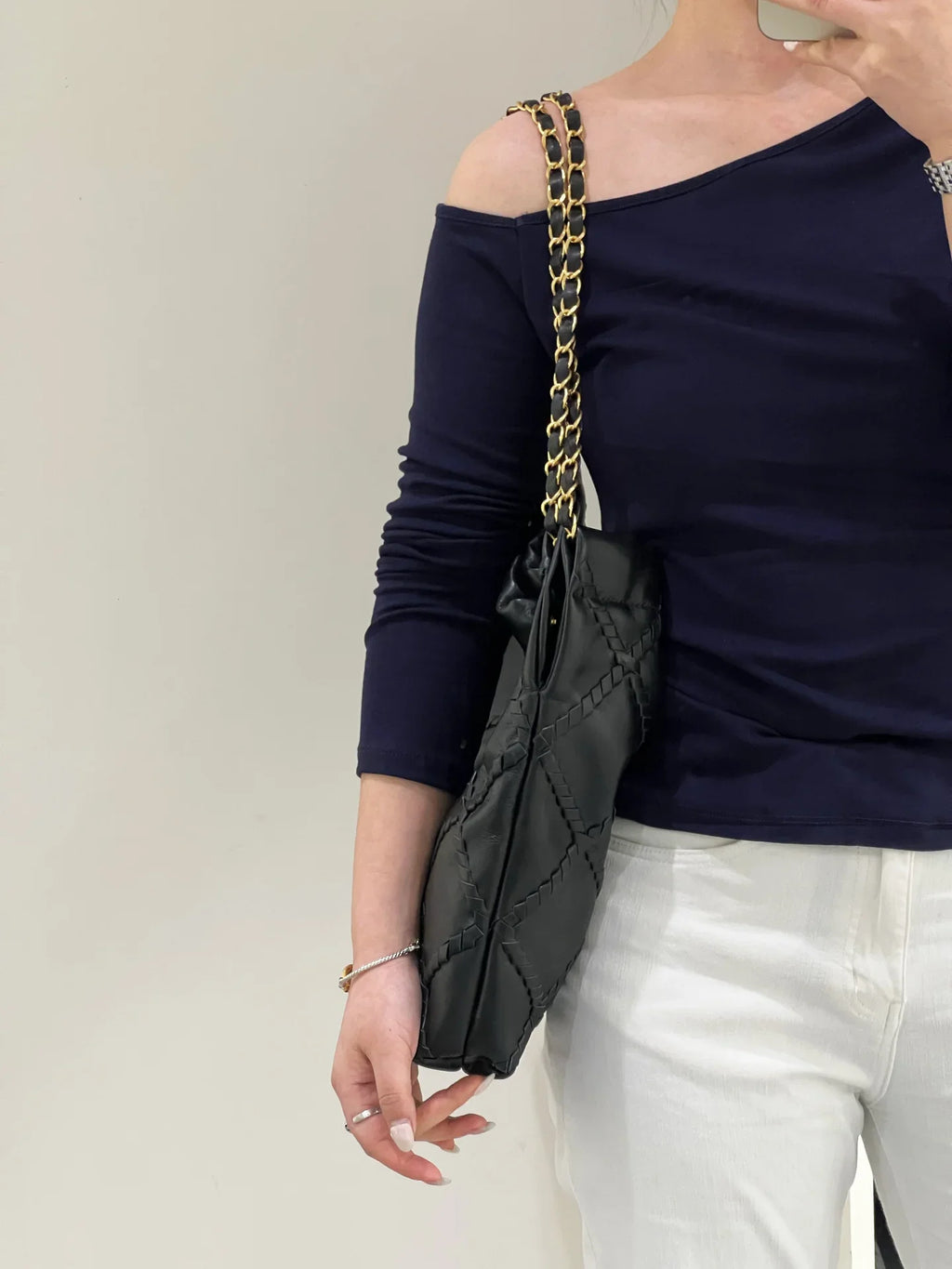 ラムスキンの巾着型ホーボーバッグ - 真鍮と内側のカードホルダー付きハンドメイド、100%ラムスキン