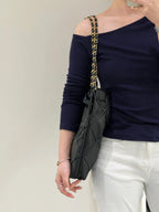 ラムスキンの巾着型ホーボーバッグ - 真鍮と内側のカードホルダー付きハンドメイド、100%ラムスキン