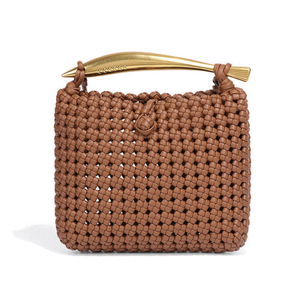 Mini Sardine Woven Hand Clutch | Elegant Evening Party Purse for Women