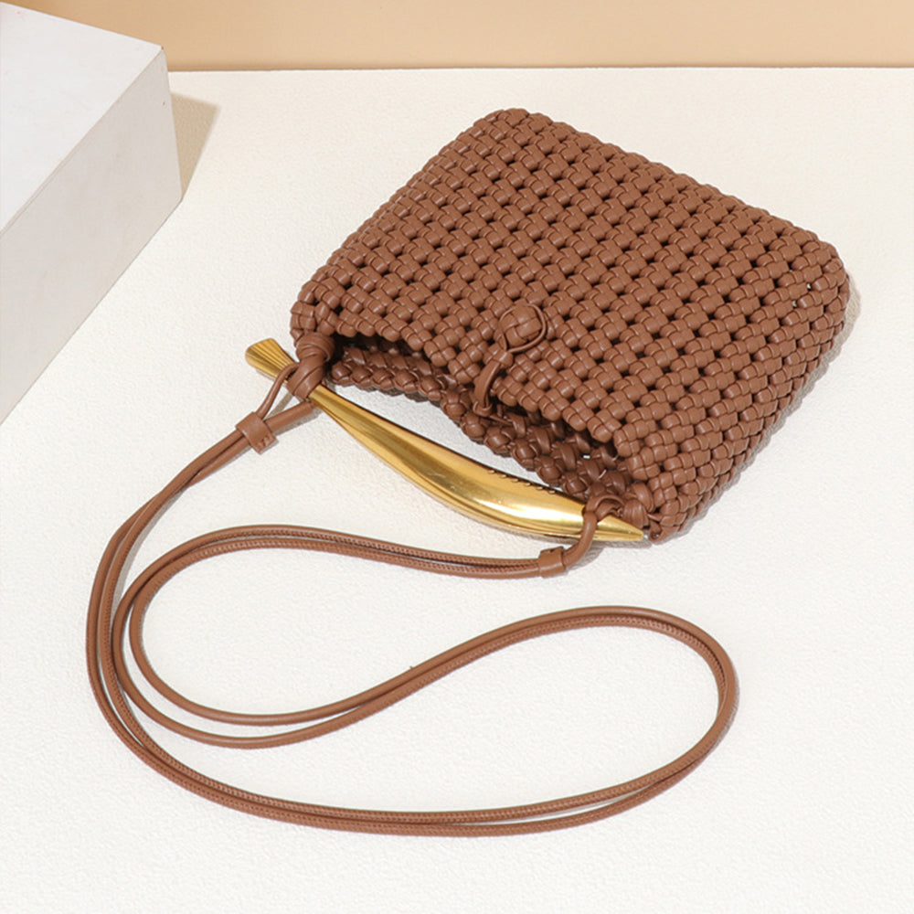 Mini Sardine Woven Hand Clutch | Elegant Evening Party Purse for Women