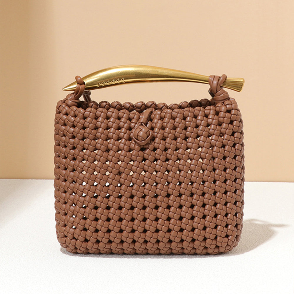 Mini Sardine Woven Hand Clutch | Elegant Evening Party Purse for Women