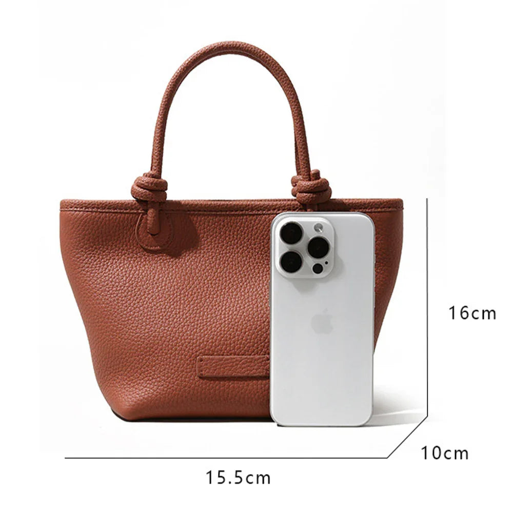 レディース本革ミニマリストトートバッグ