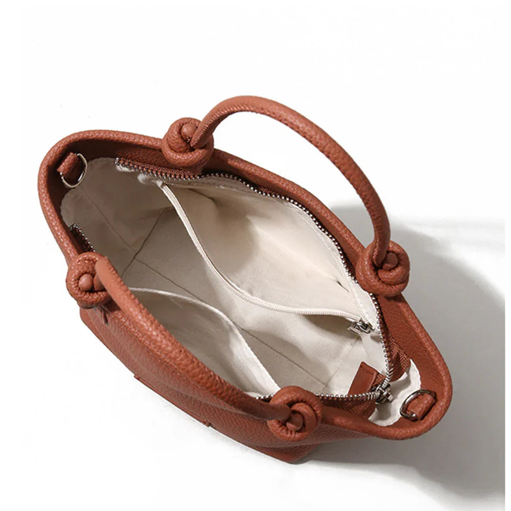 レディース本革ミニマリストトートバッグ