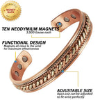 Magnetic Viking Cuff: Nordic Stamped Design - Wellness