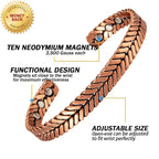Copper Magnetic Bracelet Cuff: Curb Chain For Men & Women