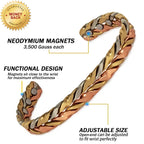 Magnetic Copper Bracelet Norse Healing & Stylish Arm Ring For Unisex