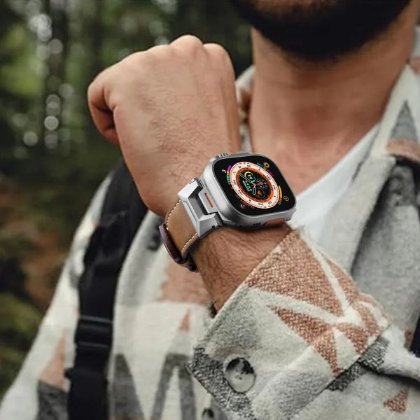 Apple Watch バンド シリーズ 9 8 7 6 用本革ストラップ