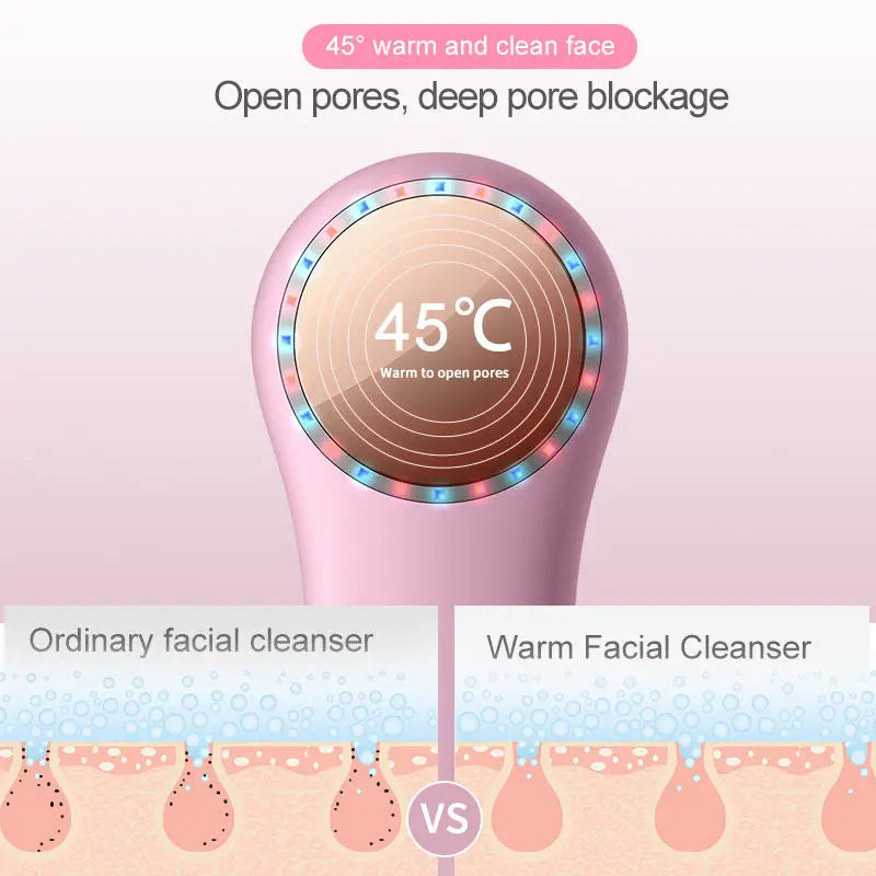 Sonic Facial Cleansing Brush ,Hot And Cold ,IPX7 Waterproof - CIVIBUY