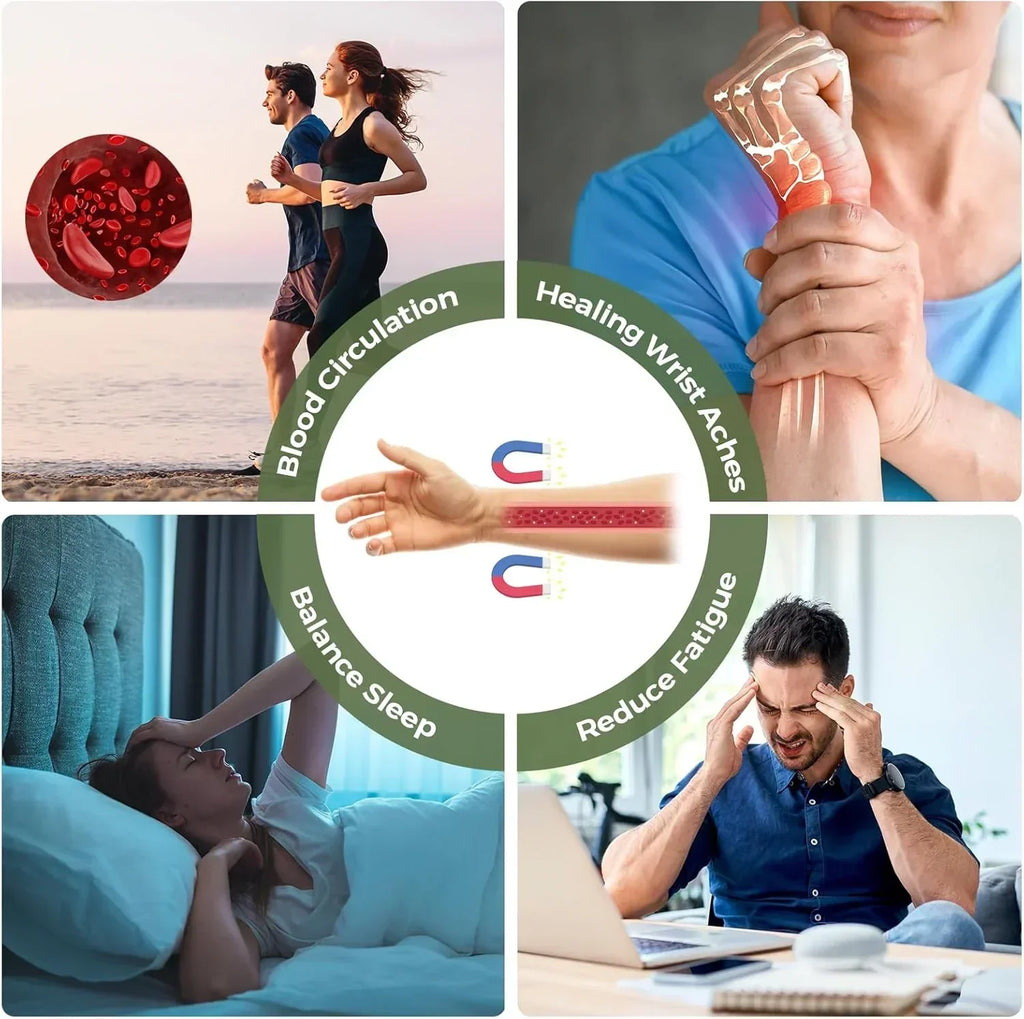 Mens Magnetic Bracelets for Arthritis Pain Relief Bracelet ,Gold