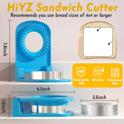 Sandwich Cutter and Sealer Bread Pancake Maker Cookie Cutter Set