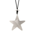 Sterling Silver Star Pendant Necklace Minimalist Black Cord Statement Jewelry,Wholesale