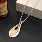 Silver Triangle Necklace with Gold – Minimalist Jewelry