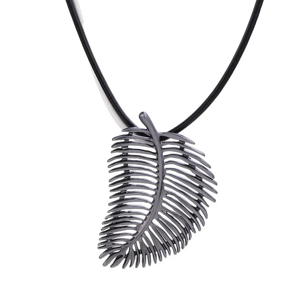 Tropical Leaf Necklace For Women Sterling Silver Jewellery with Gift box