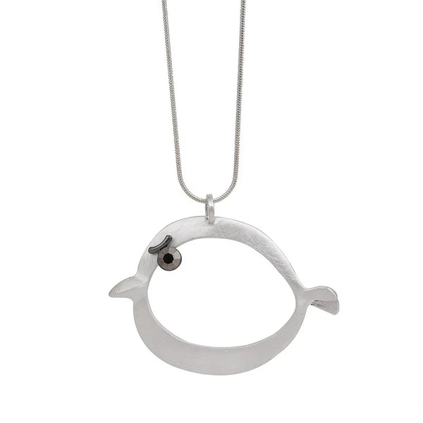 Angry Bird Metal Hammered Statement Necklace