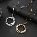 エレガントなデイリーローズゴールドとシルバーのツートンマルチレイヤーティアドロップダングルイヤリングレディース