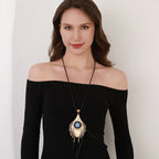 Bocar Long Velvet Necklace Pendant for Women