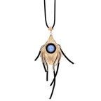 Bocar Long Velvet Necklace Pendant for Women