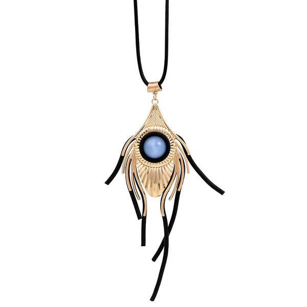 Bocar Long Velvet Necklace Pendant for Women