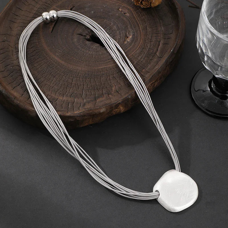 Twisted Chunky Chain Necklace Bracelet Big Ball Clavicle Chain