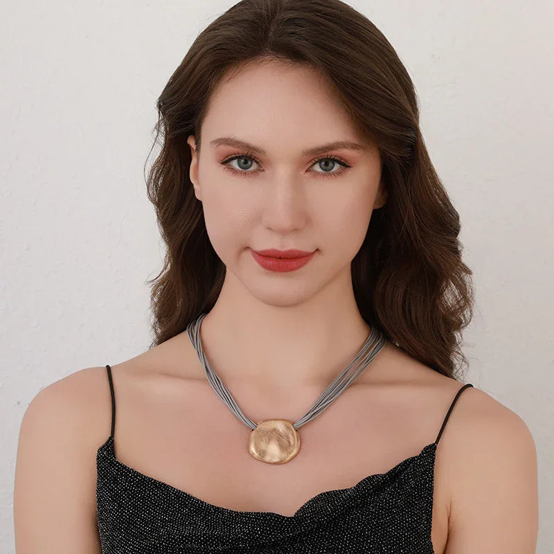 Exaggerated Twisted Chunky Chain Necklace Bracelet Punk Big Ball Clavicle Chain