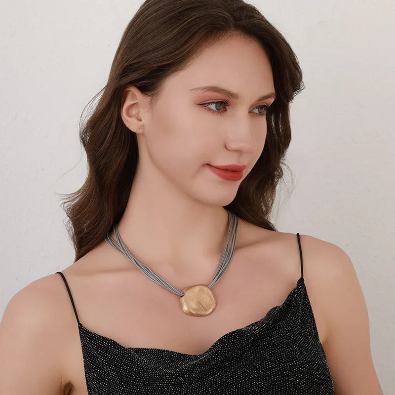 エレガントなデイリーローズゴールドとシルバーのツートンマルチレイヤーティアドロップダングルイヤリングレディース