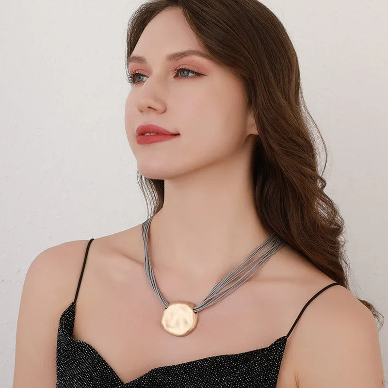 Exaggerated Twisted Chunky Chain Necklace Bracelet Punk Big Ball Clavicle Chain