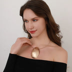 Golden Essence: Modern Oval Choker Necklace