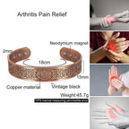 Viking Magnetic Copper Bracelet: Stamped Nordic Design