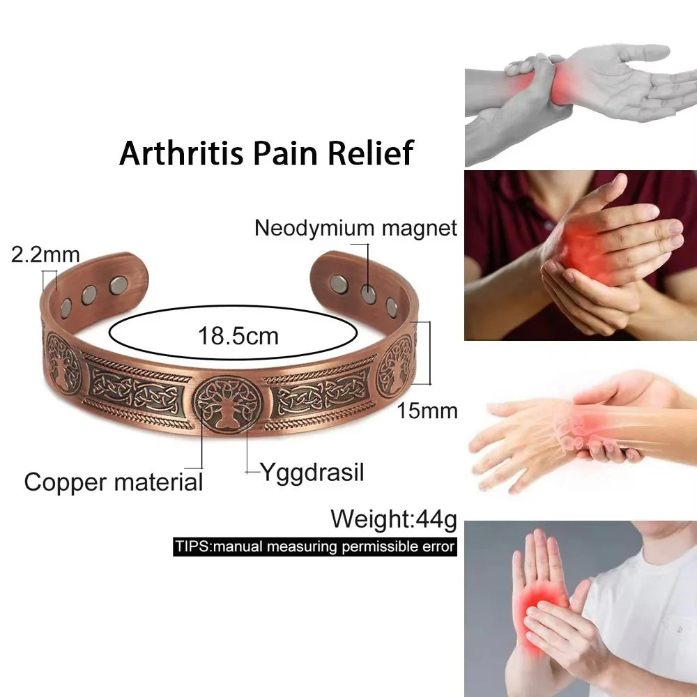Premium Viking Copper Bracelet – Magnetic Therapy & Ancient Design