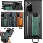Samsung S25 Ultra Card Holder Case – Wrist Strap Leather Cover, Full Protection
