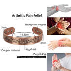 Stamped Viking Copper Bracelet – Magnetic Therapy & Norse Design